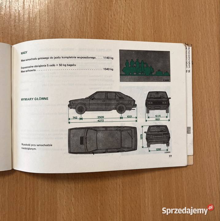Instrukcja obsługi samochodu FSO Polonez 1980r Rok wydania 1980 Grudziądz