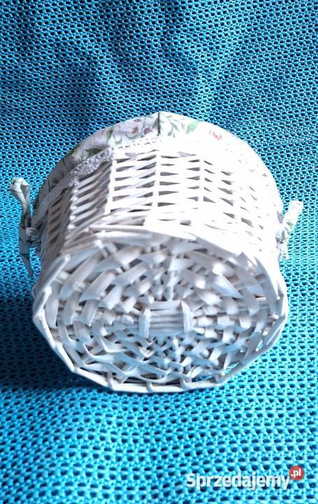 Koszyczek Wielkanocny okrągły biały Wyposażenie wnętrz mazowieckie Małkinia Górna