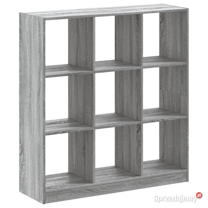Regał szary dąb sonoma 102x32x108 materiał