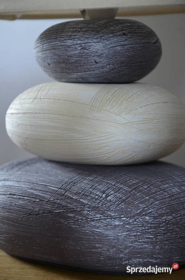 lampka stołowa nocna Nave Stoney szara kamienie Oświetlenie lubelskie Zamość