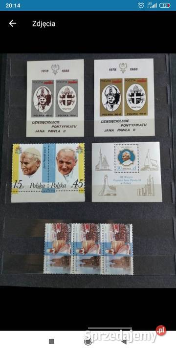 Znaczki Jan Paweł 2 Polska