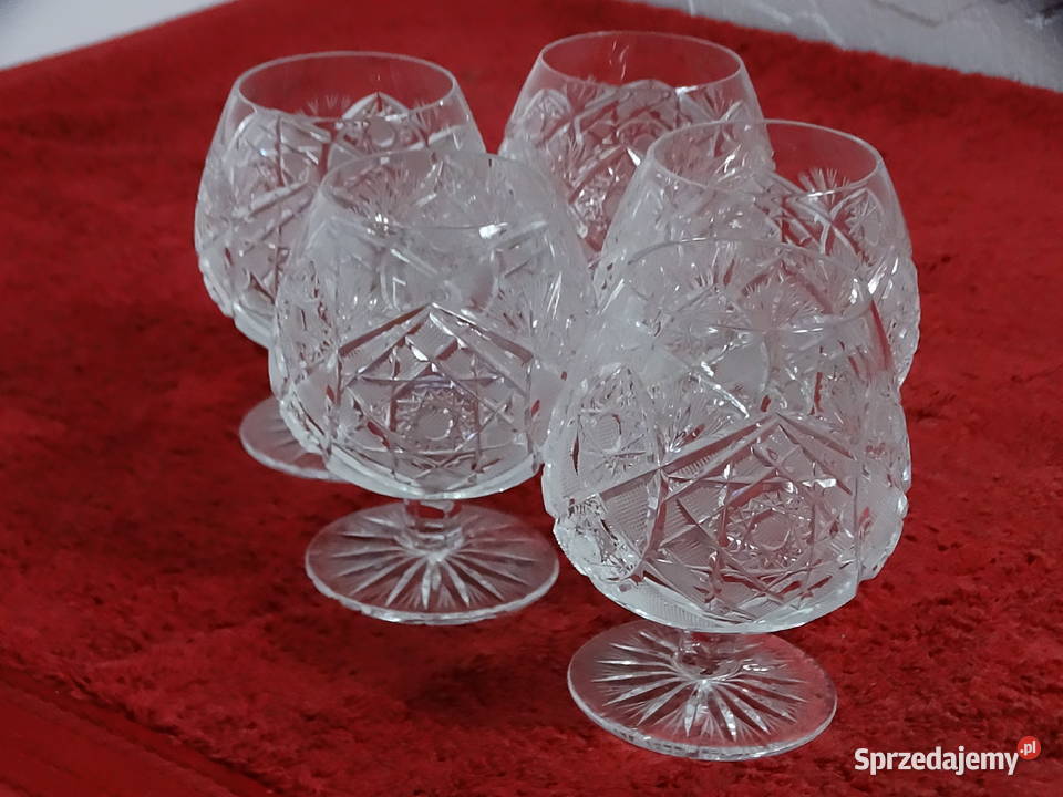 Kryształowe kieliszki do koniakubrandy Komplet Biłgoraj