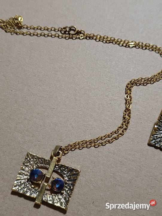 zestaw komplet naszyjnik bransoletka klipsy wielkopolskie