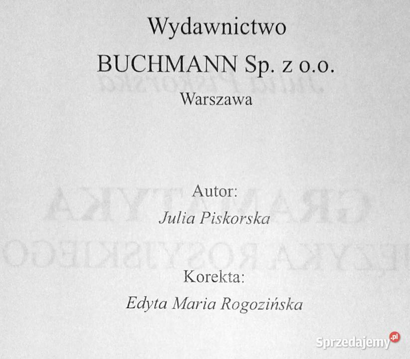 Gramatyka języka rosyjskiego Julia Piskorska Chełm