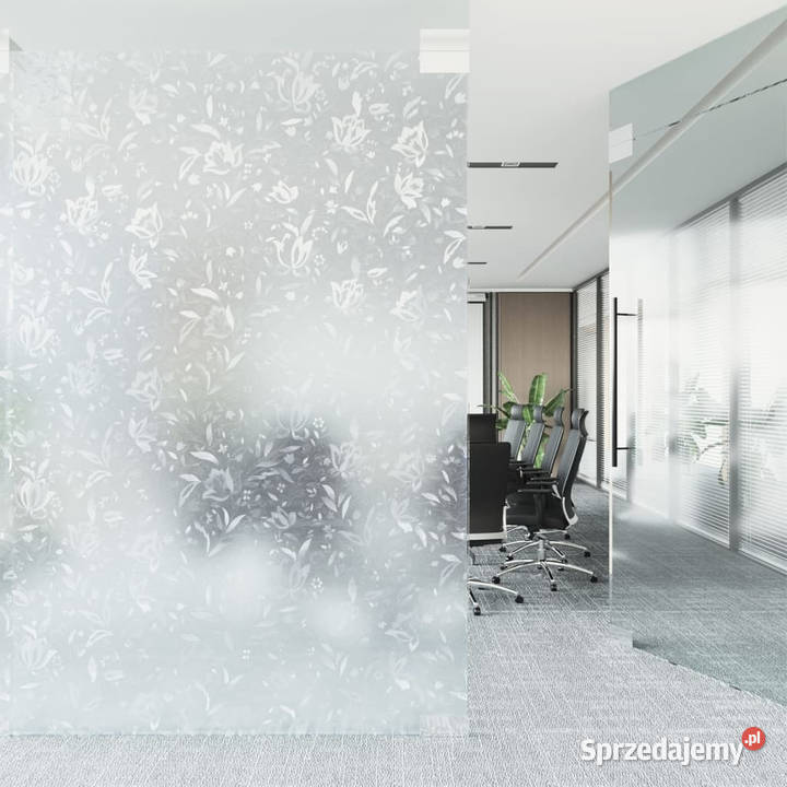 Folia okienna matowa wzór w kwiaty 60x500 PVC mazowieckie