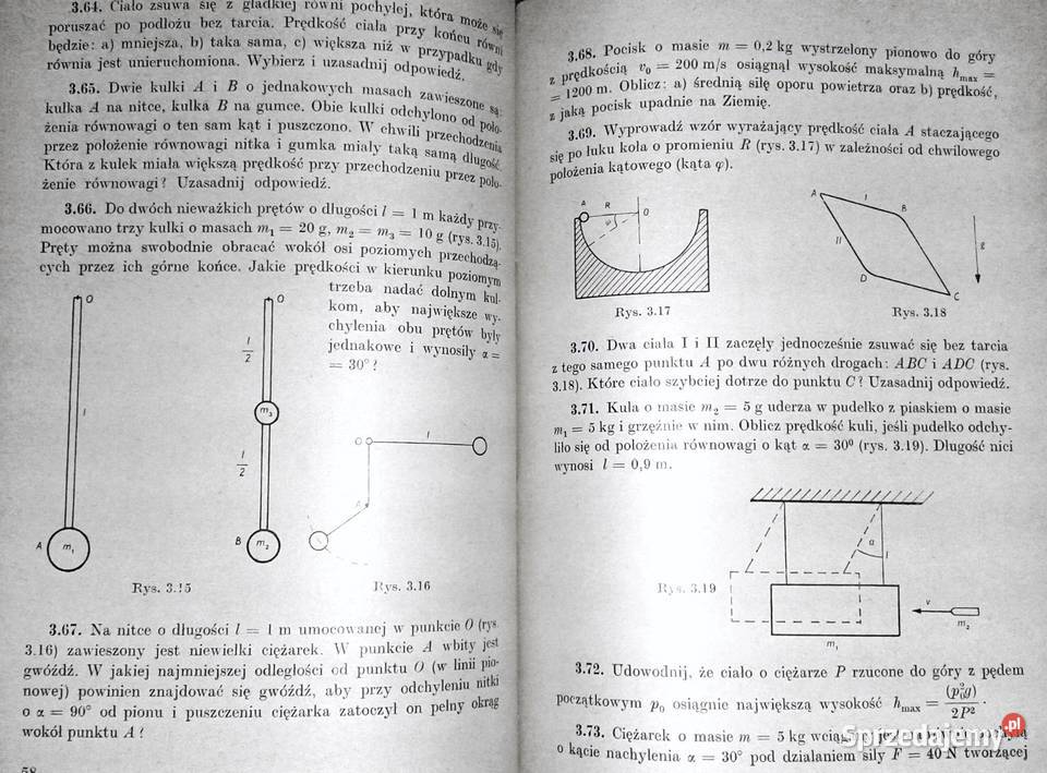 Zbiór zadań z fizyki kl 1 LO i tech B Mendel J Rok wydania 1974 lubelskie Chełm