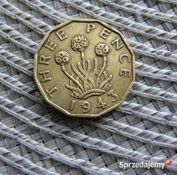 Wielka Brytania 3 Pensy 1943r
