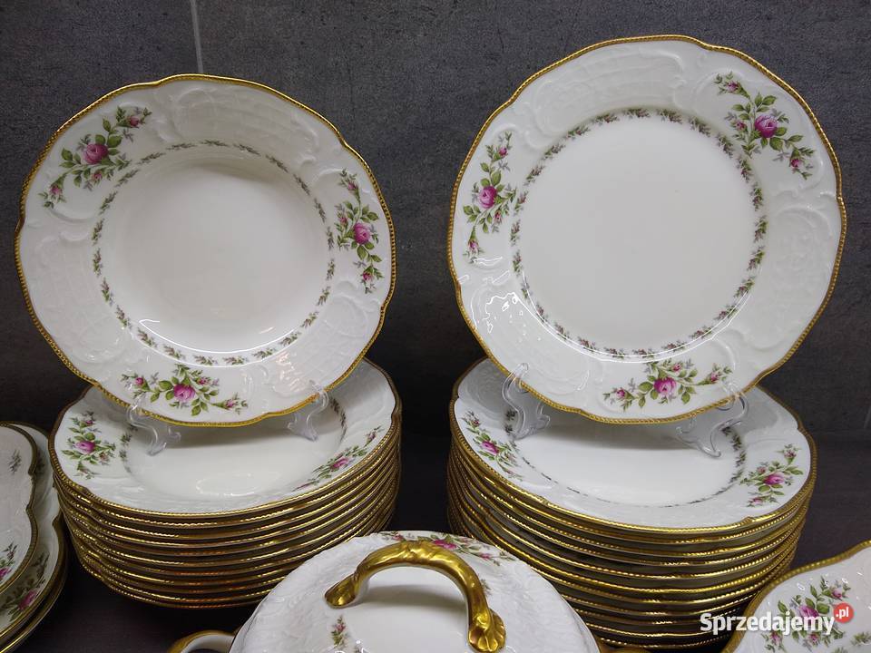 Serwis obiadowy Rosenthal Sanssouci Moosrose 12 wielkopolskie