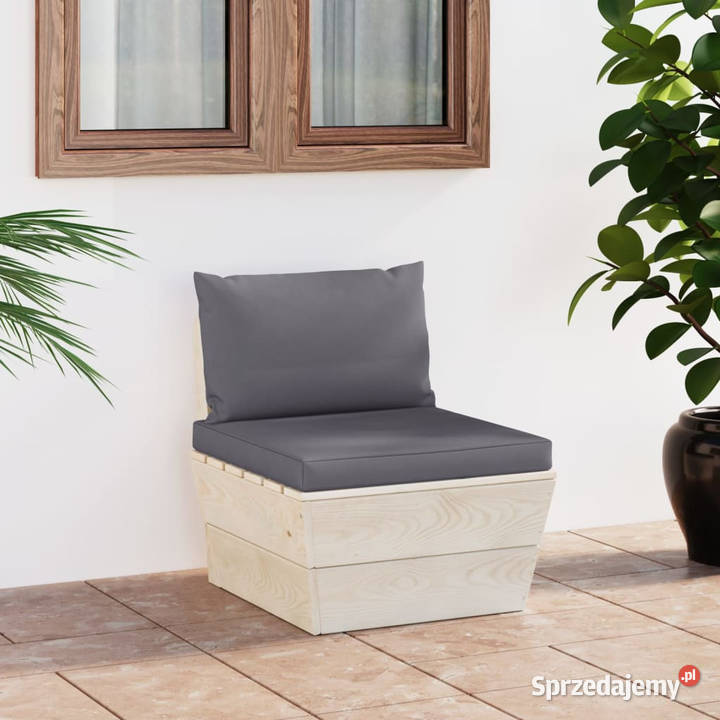 Ogrodowa sofa środkowa z palet poduszki Warszawa sprzedam