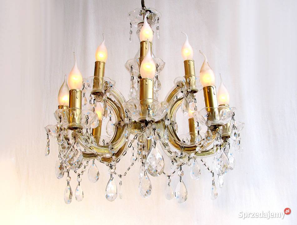 Żyrandol Kryształki 12 ramion Lampy wiszące Szczecinek