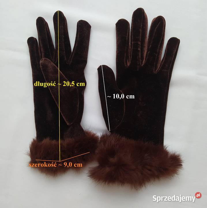 Rękawiczki damskie WELUR futerko Hajnówka