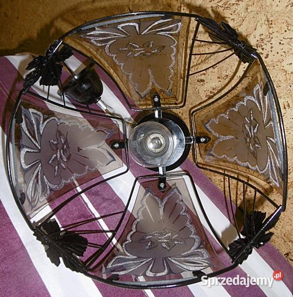 Lampa sufitowa żyrandol E 27 z PRL Ostrów Wielkopolski
