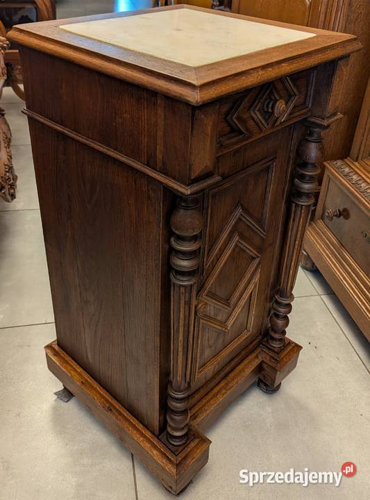 Piękna dębowa szafkakomoda eklektyczna z Dąbrowa Górnicza