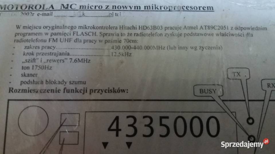 Motorola UHF Radiotelefon mazowieckie Płońsk