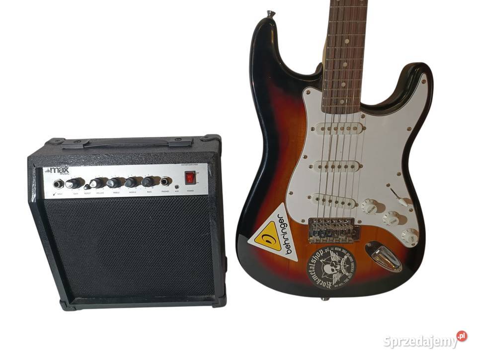 Zestaw Gitara elektryczna MaxMusic wzmacniacz