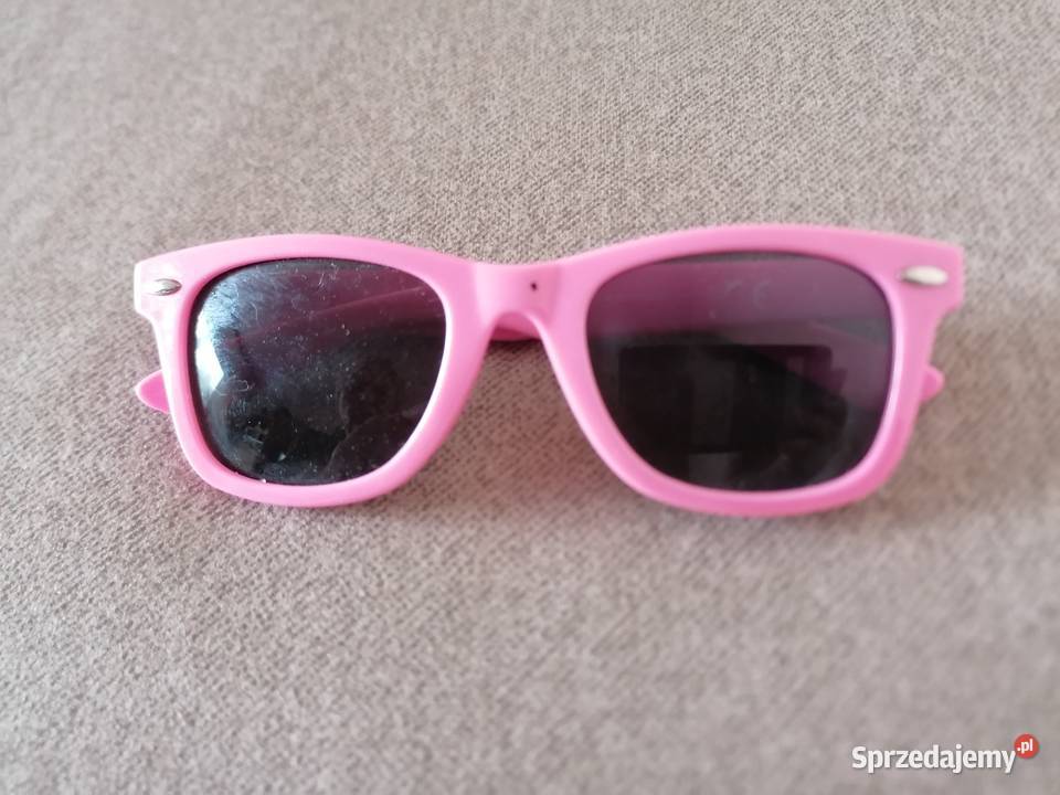 Okulary przeciwsłoneczne różowe dziewczynki łódzkie Łódź
