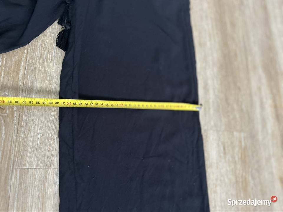 Szerokie spodnie damskie M letnie czarne Rozmiar 38(M)