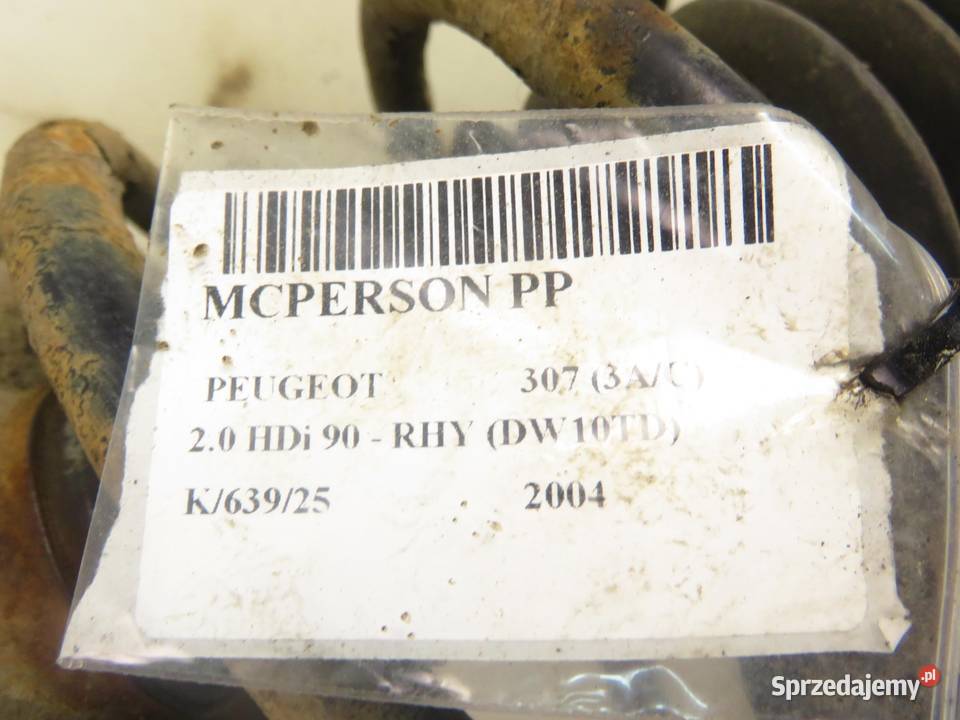 MCPERSON PRAWY PRZEDNI PEUGEOT 307 20 HDi