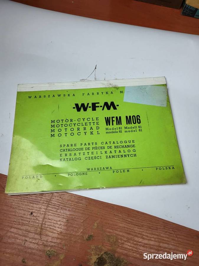INSTRUKCJA WFM M06 KATALOG CZĘŚCI Rybnik sprzedam