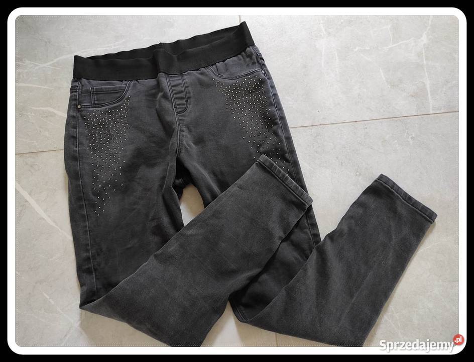 Spodnie tregginsy na gumce 40 L 42 XL jeansy Rozmiar 40(L) Płock