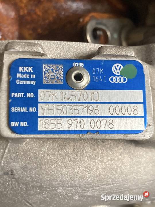 Turbosprężarka Audi A3RS3RSQ3 25 TFSI Wschowa