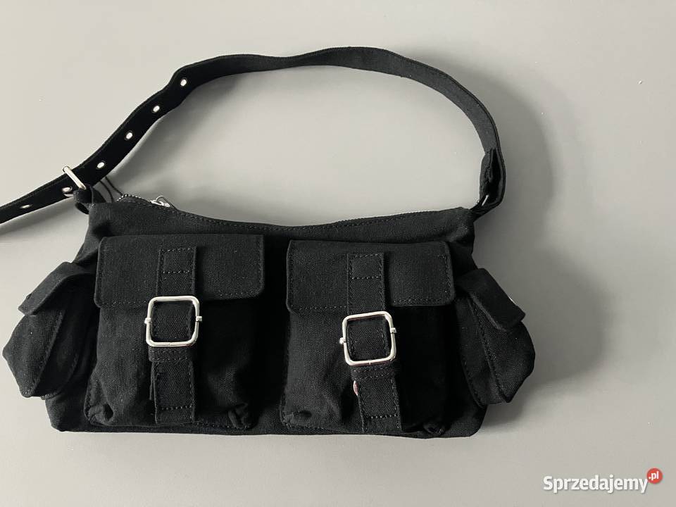 czarna torba torebka do reki kieszenie sinsay Toruń