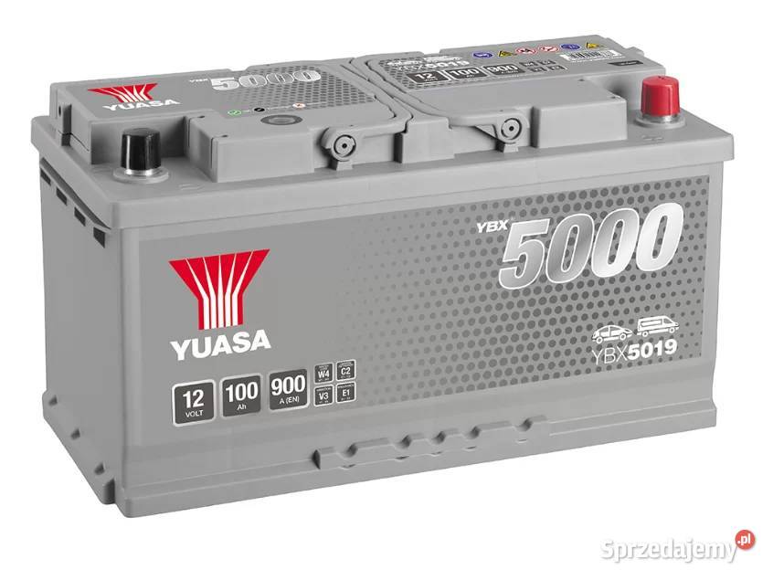 Akumulator Yuasa Silver 12V 100Ah 900A Prawy Łódź