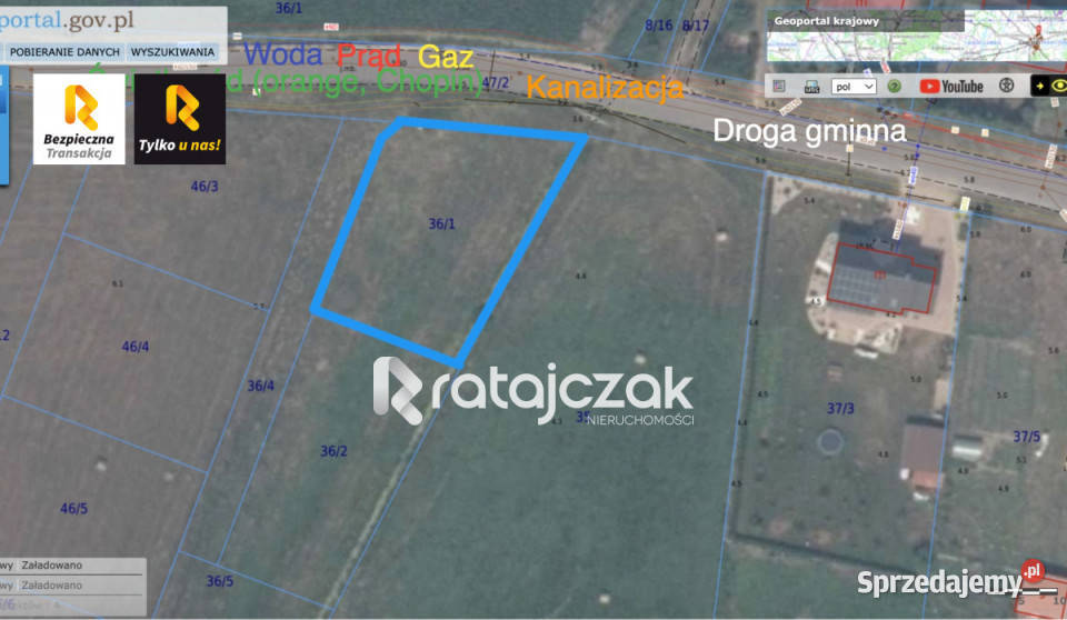 Działka 825m2 Parszczyce Łąkowa