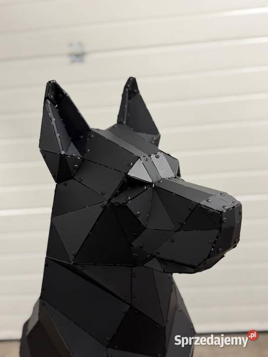 Pies ze stali 3D dekoracja domu ogrodu