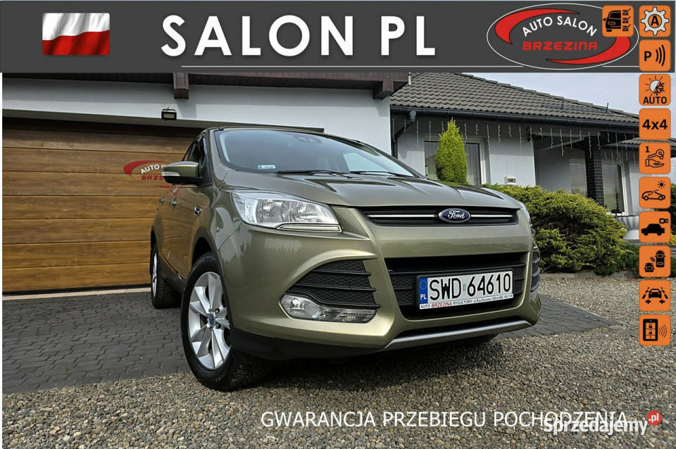 Ford Kuga automat hak panorama dach II 2012 światła przeciwmgielne Rydułtowy
