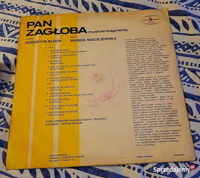 A Mickiewicz Pan Tadeusz Noc Listopadowa S płyta winylowa Chełmno