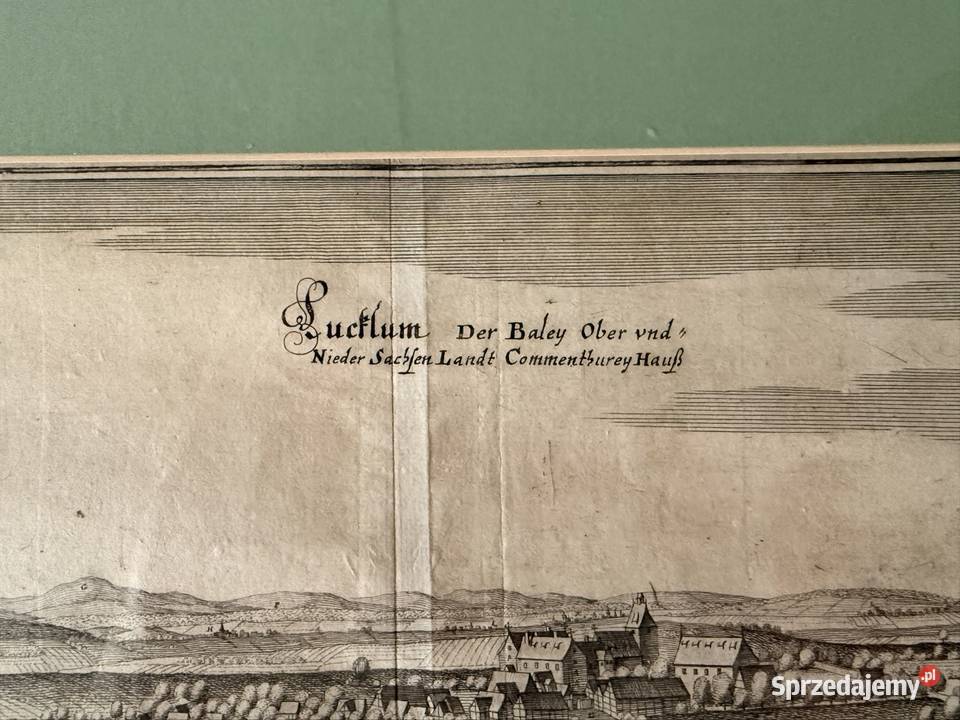 Antyczny Miedzioryt 1653 XVII Wiek Oryginał Czerwionka-Leszczyny