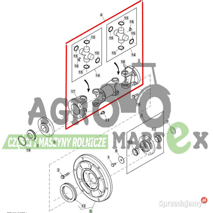 AL203438 AL227410 WAŁ NAPĘDOWY L302 JD Wichrów sprzedam