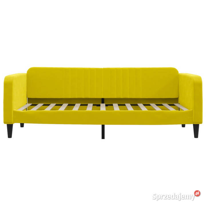 Sofa z materacem do spania żółta aksamit 90x200 Warszawa