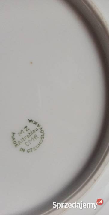 Talerz do zupy Kwiaty wiśni MZ Altrohlau R Porcelana i szkło