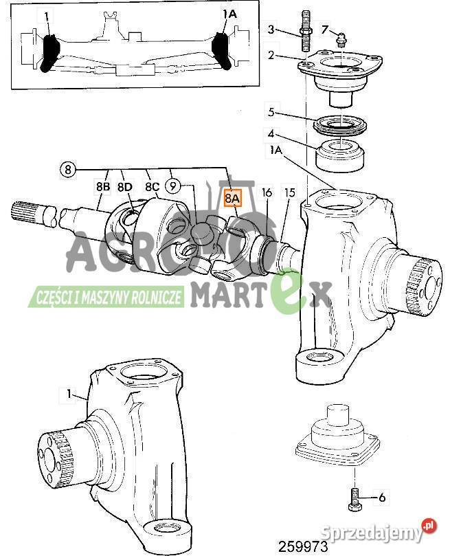 91489501 PÓŁOŚ 3CX 4CX SD70 MAXTRAC JCB Wichrów