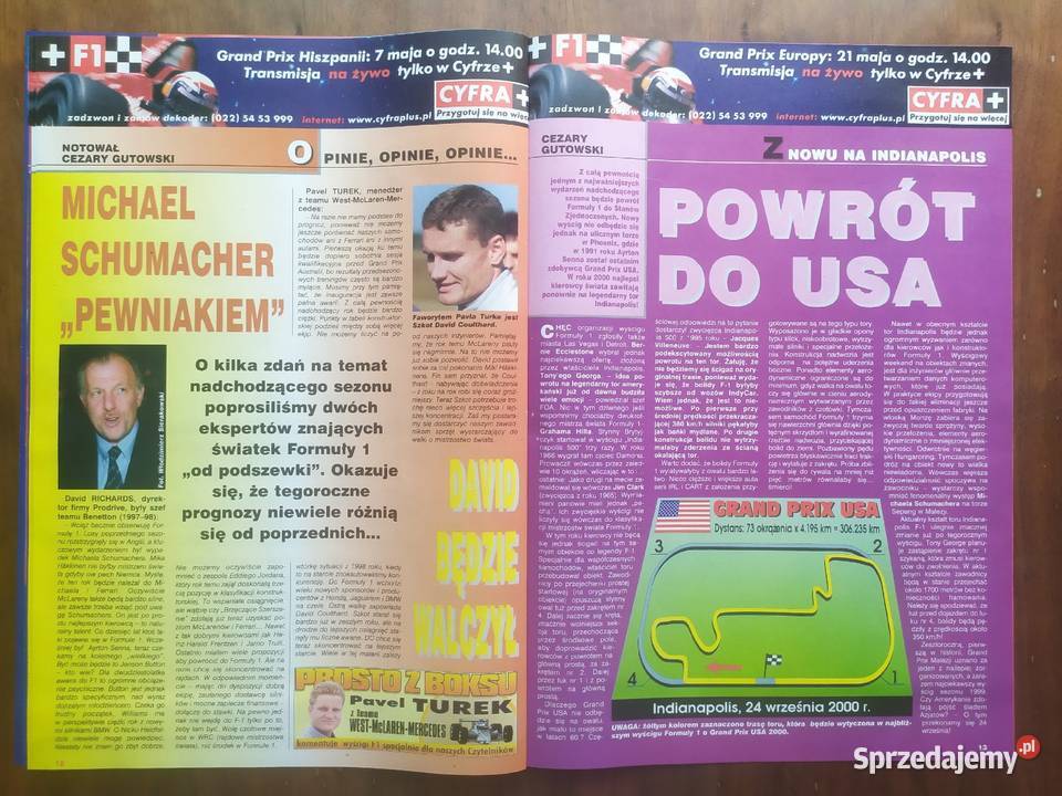 Skarb kibica formuła 1 sezon 2000 Czasopisma Łódź