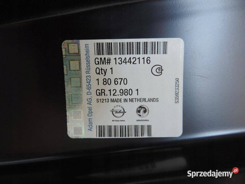 OPEL ASTRA J IV LEWY PRÓG NOWY SEDAN 13442116 osobowe