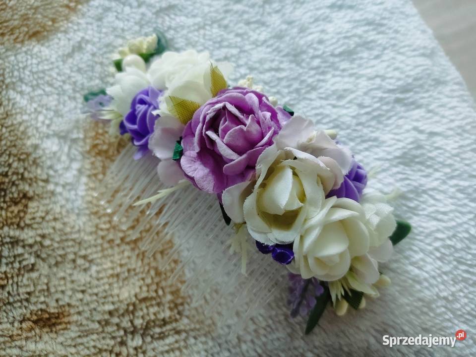 Ślubny grzebyk stroik poprawiny kwiatki Ryki