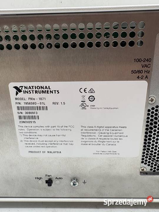 National Instruments PXIe1071 195659D01L Chasis Warszawa