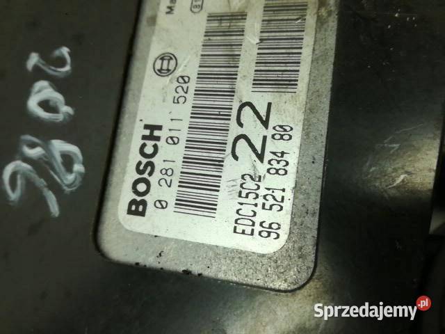 STEROWNIK SILNIKA 9652183480 Peugeot 406 I 20 D Sterowniki sprzedam