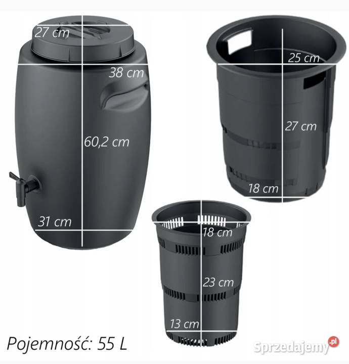 Kompostownik COMBIOLIQ 55 litrów Beczka na Siedlce