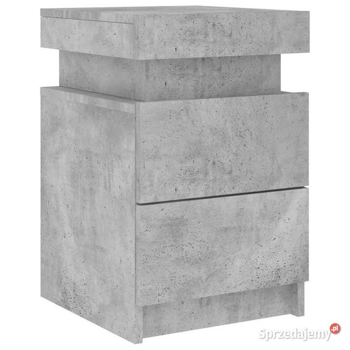 Szafki nocne z LED 2 szarość betonu 35x39x55 Warszawa sprzedam