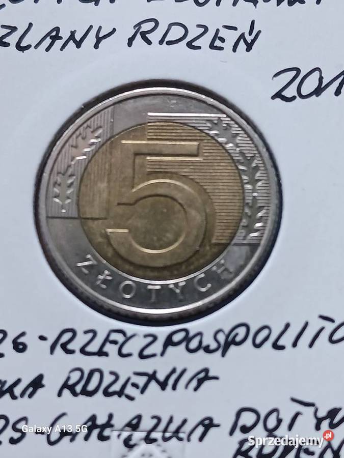 5 Złotych 2017 r DESTRUKT Przesunięcie stempla sprzedam