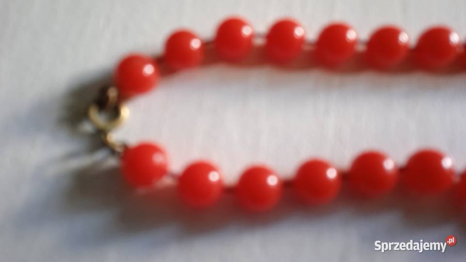 SZNUR CZERWONYCH KORALI Piła sprzedam