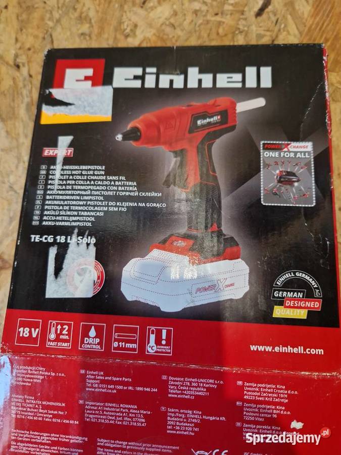 pistolet do klejenia na gorąco xch tecg18li solo wielkopolskie