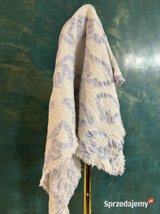 Chusta apaszka damska biało niebieska we wzory