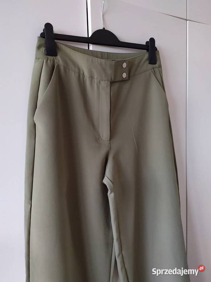 Spodnie eleganckie khaki 40 L szerokie nogawki Koszalin sprzedam