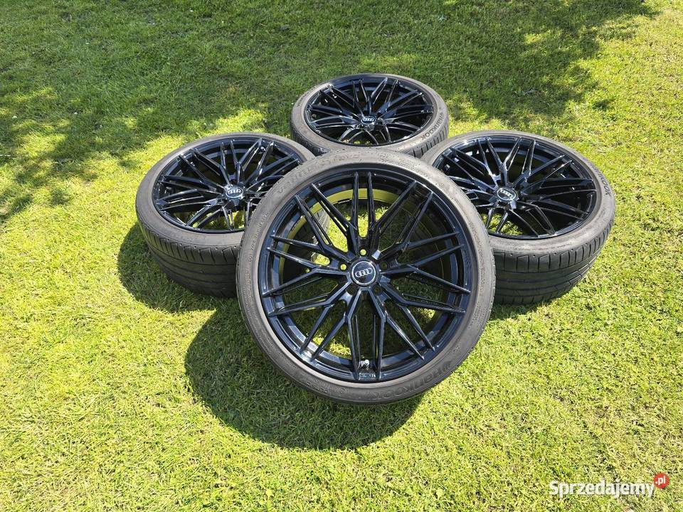 Sprzedam alufelgi czarne AUDI 19 5x112 z oponami Wielmoża sprzedam