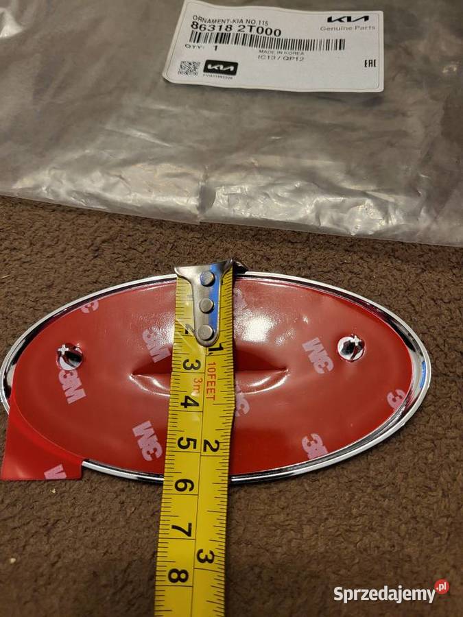 Emblemat KIA Oryginał OEM 863182T000 Maska Przód Gliwice